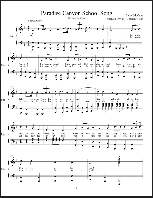 School Song sheet music